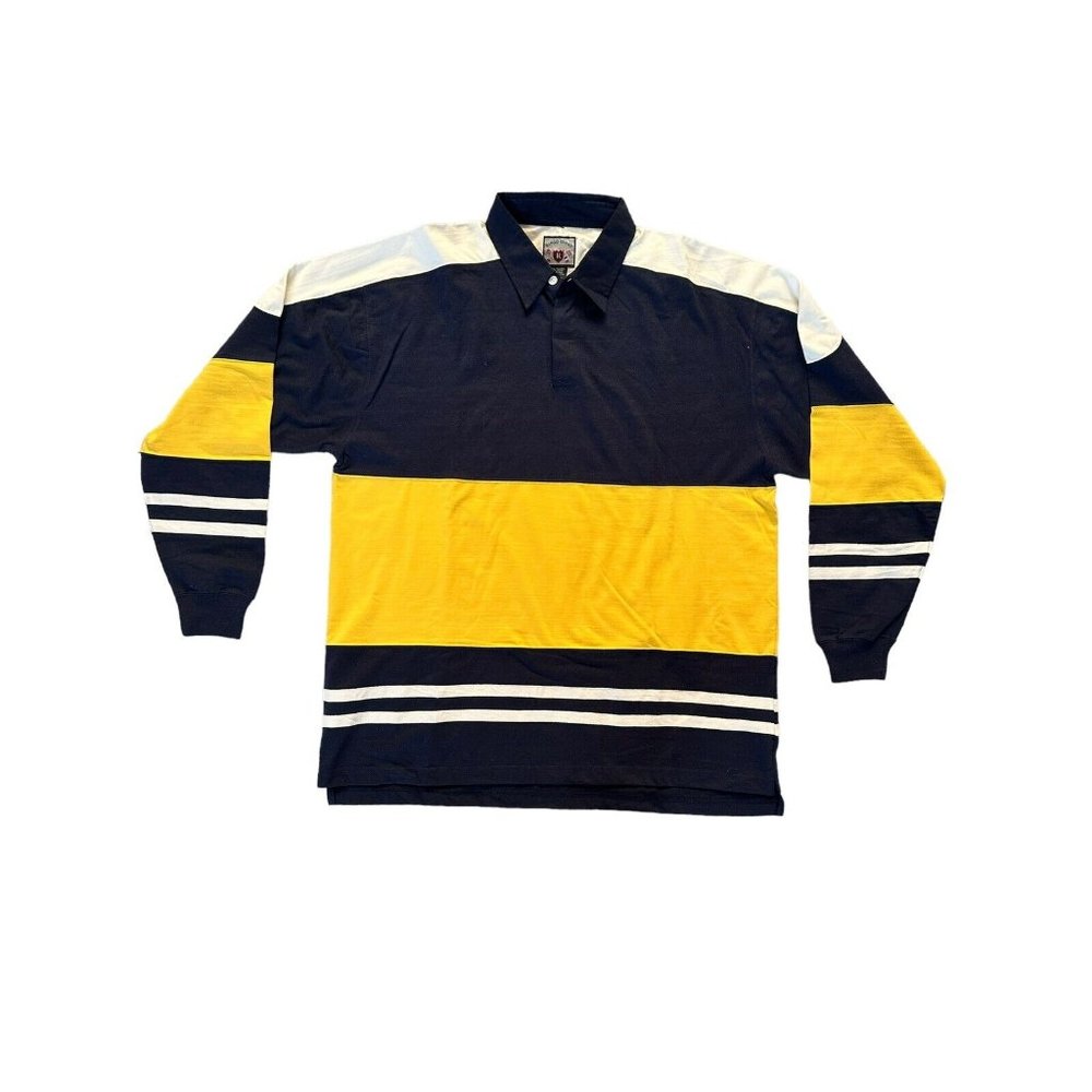 VTG Ringo Sport Barbarian Rugby Collared Polo Shirt Men’s Size XXL Striped
